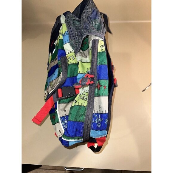 Lands End Kids Backpack Rulers Monsters Baseball Soccer Double Zippered - Picture 3 of 16